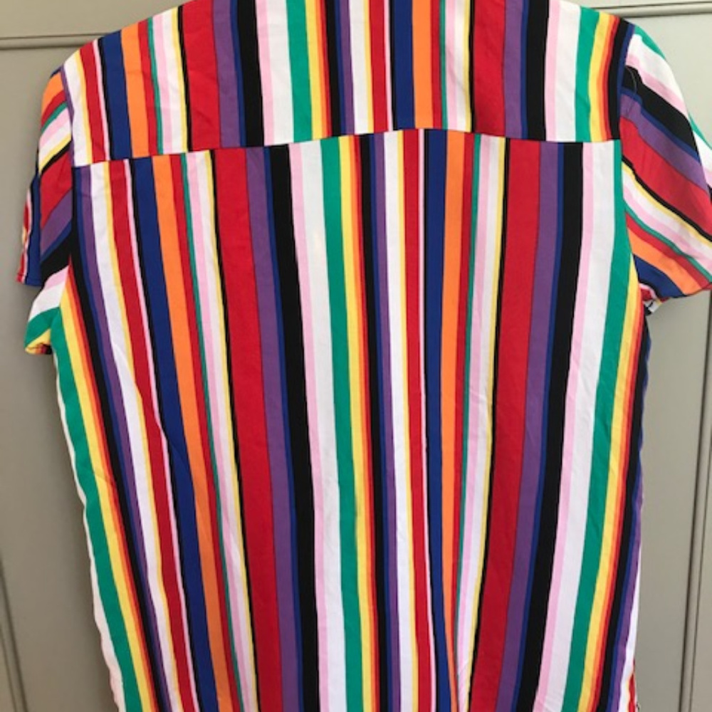 NWT Forever21 Button Down Multi Color Shirt - Picture 5 of 5